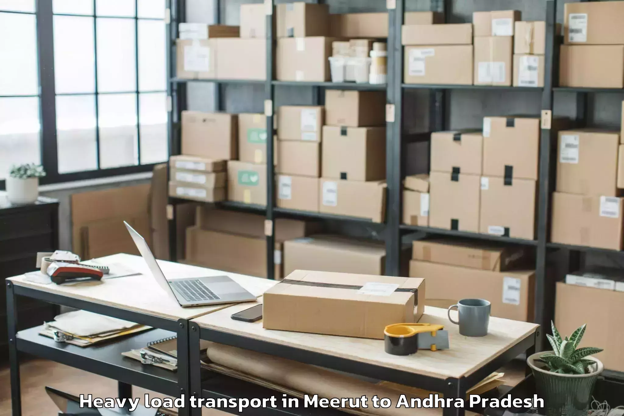 Expert Meerut to Pedaparupudi Heavy Load Transport